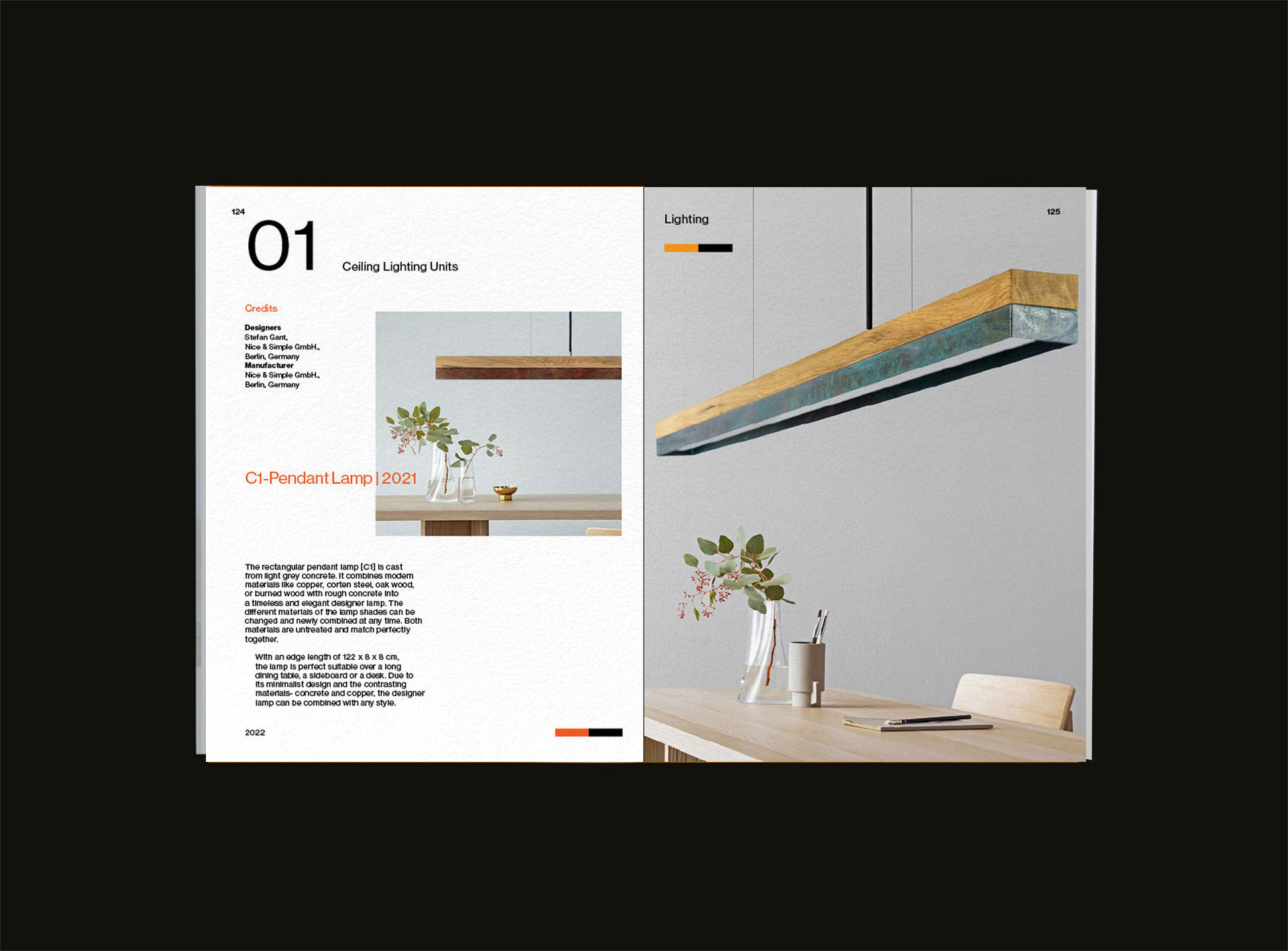 prize designd for modern furniture + lighting catalogue design