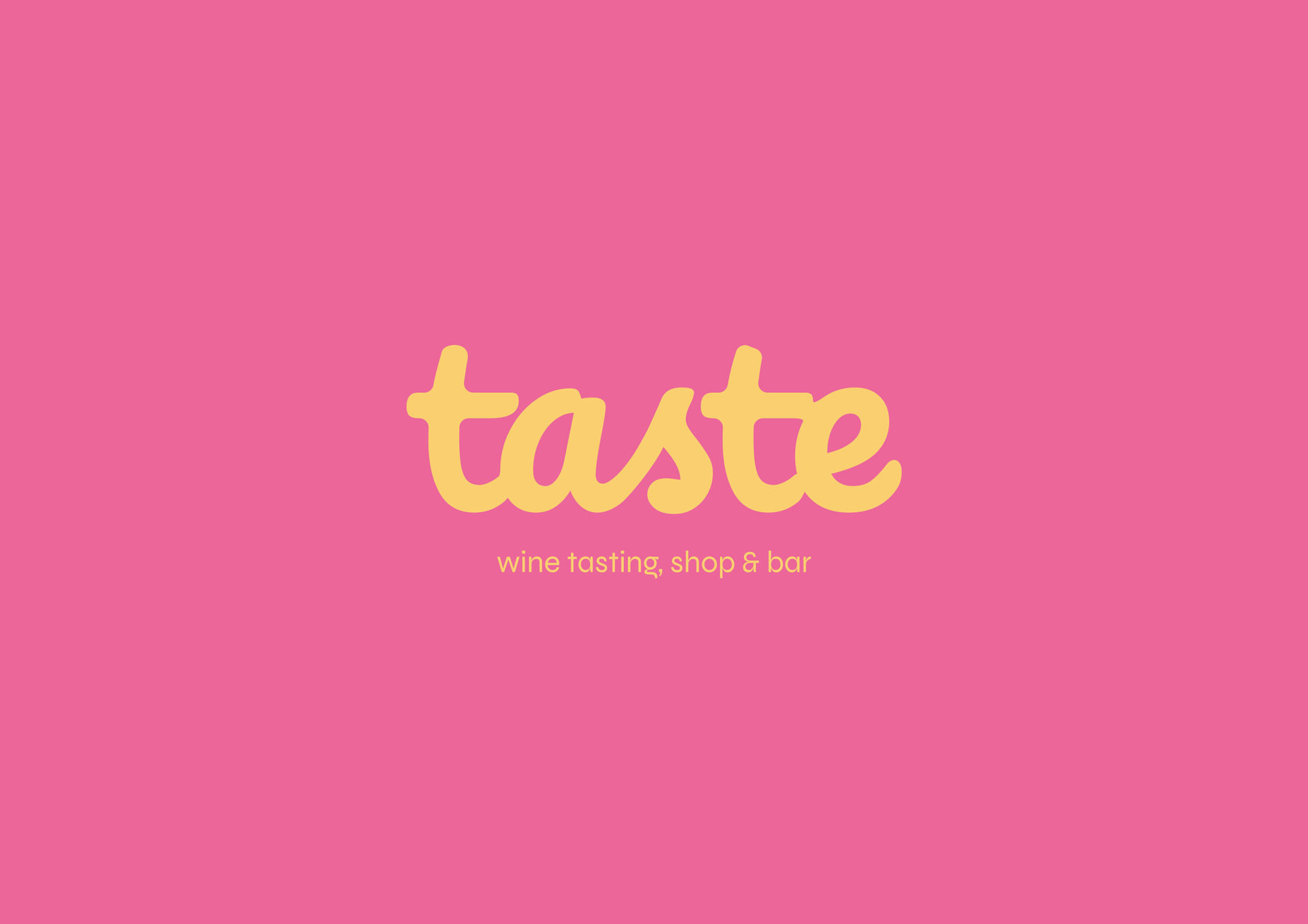 Taste wine bar logotype design